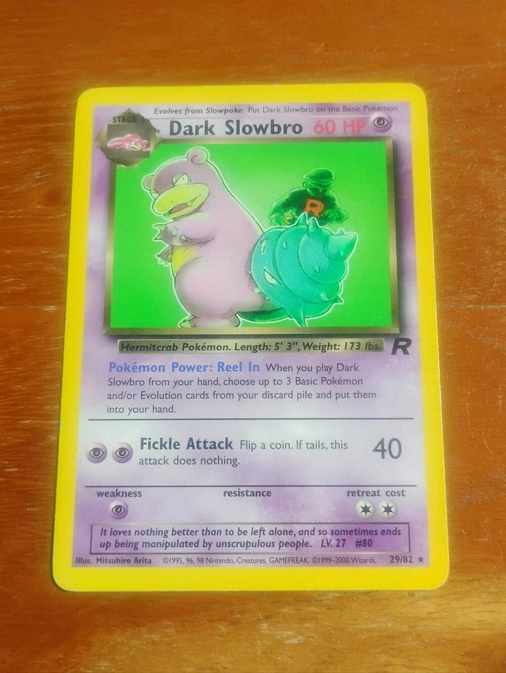 LP WOTC 2000 Dark Slowbro 29/82 Team Rocket Set Pokemon Card